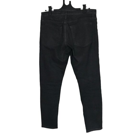ADRIANO Goldschmied The Farrah High-rise Skinny Black Jeans With Shimmer Size 30 - Picture 6 of 9